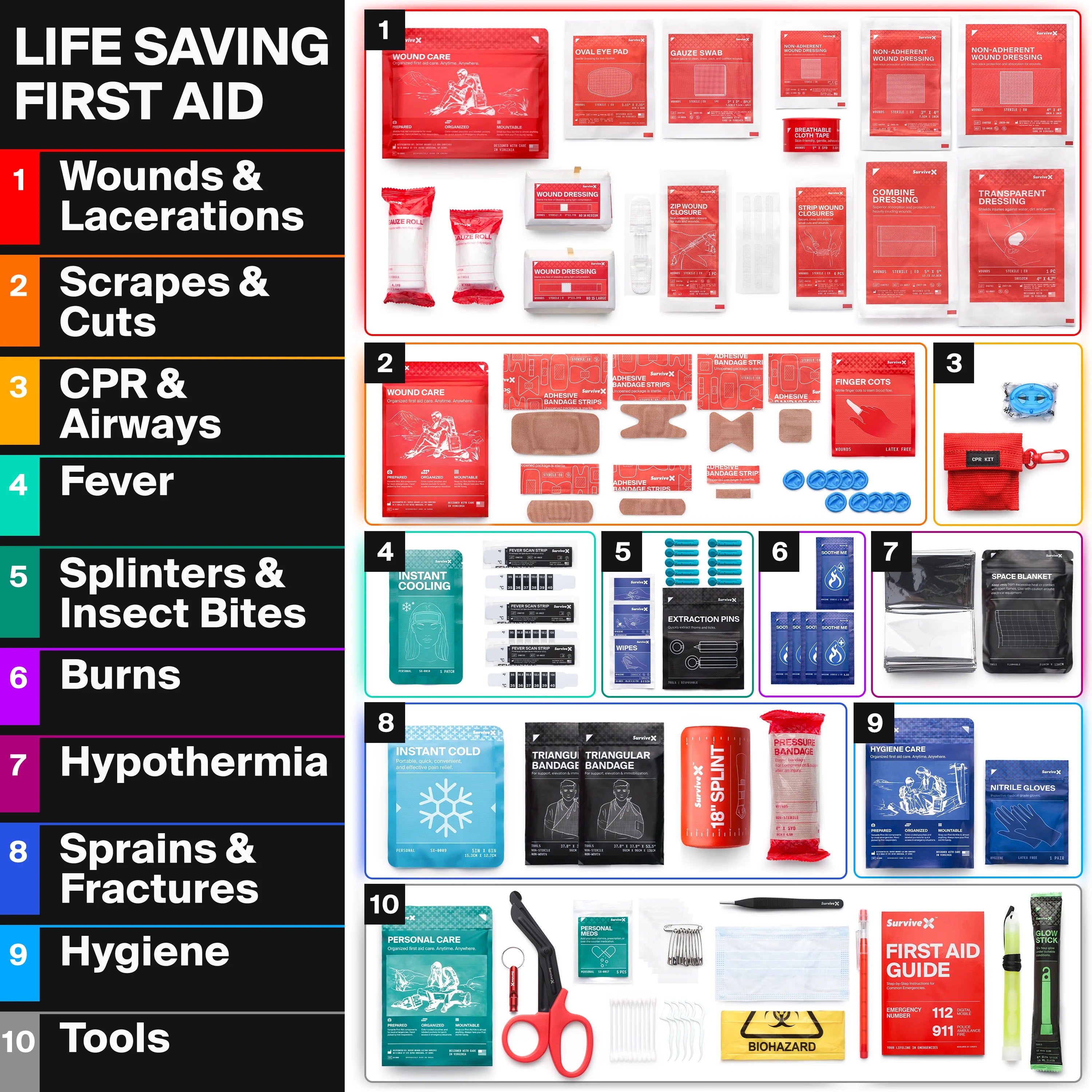 SurviveX Large First Aid Kit