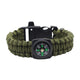 Paracord bracelet with a lighter and a whistle